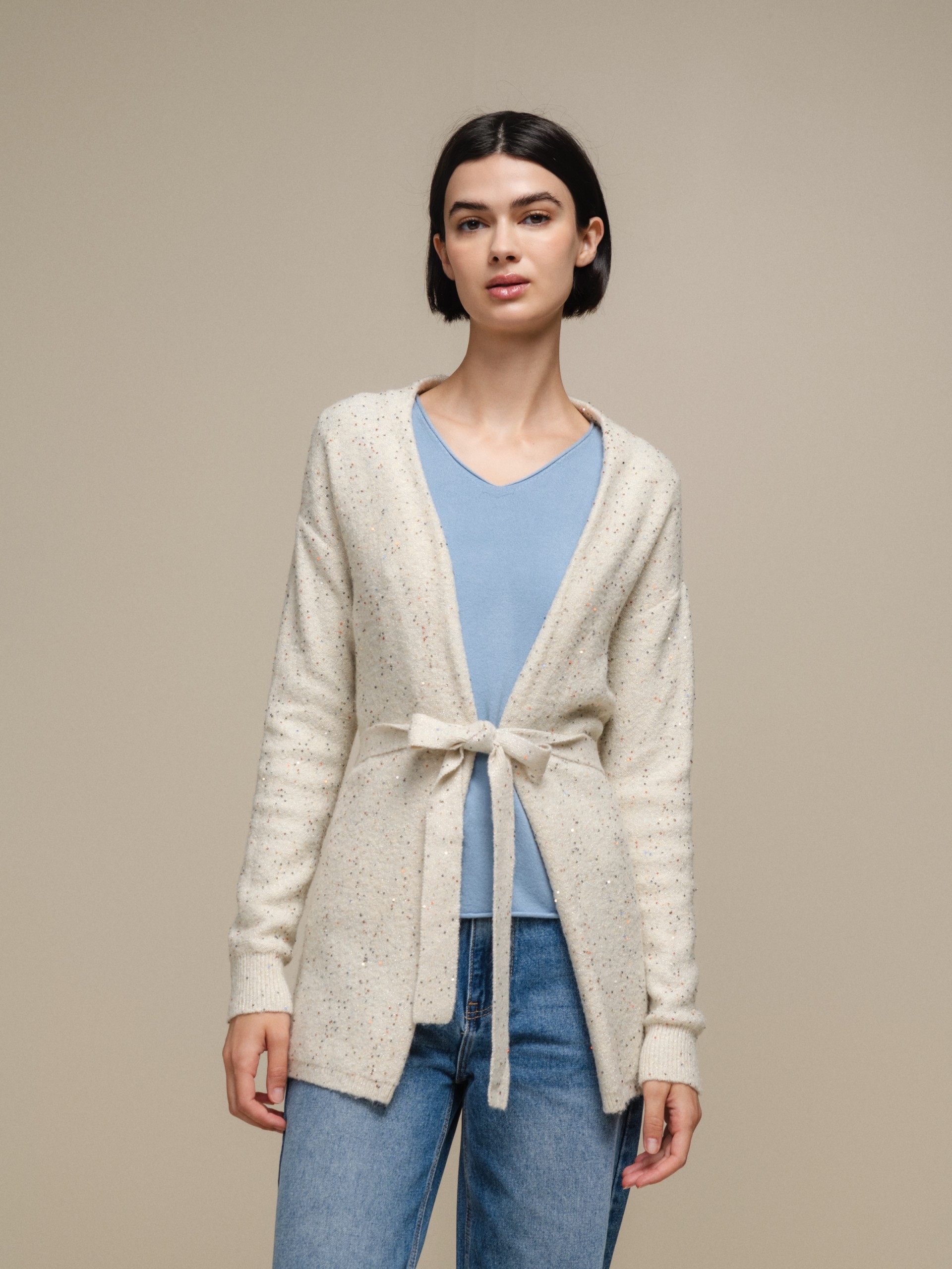 Beige sequins jacket
